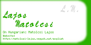 lajos matolcsi business card